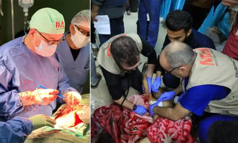 ‘കുഞ്ഞുമുഖം പൊള്ളി അസ്ഥികൾ പുറത്തായി, മരണാസന്നയായ അവളെ കിടത്താൻ പോലും ഇടമില്ലായിരുന്നു’ -ഗസ്സയിലെ ഞെട്ടിക്കുന്ന അനുഭവങ്ങൾ പങ്കുവെച്ച് ബ്രിട്ടീഷ് ഡോക്ടർ ‘കുഞ്ഞുമുഖം പൊള്ളി അസ്ഥികൾ പുറത്തായി, മരണാസന്നയായ അവളെ കിടത്താൻ പോലും ഇടമില്ലായിരുന്നു’ -ഗസ്സയിലെ ഞെട്ടിക്കുന്ന അനുഭവങ്ങൾ പങ്കുവെച്ച് ബ്രിട്ടീഷ് ഡോക്ടർ