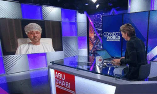 Oman foreign minister speaking in channel Oman foreign minister speaking in channel