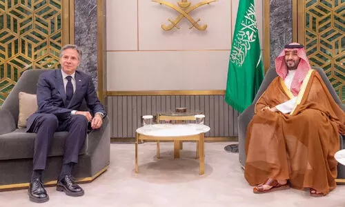 ഗസ്സ: സൗദി കിരീടാവകാശിയും യു.എസ് സ്​റ്റേറ്റ്​ സെക്രട്ടറി ആൻറണി ബ്ലിങ്കനും കൂടിക്കാഴ്​ച നടത്തി