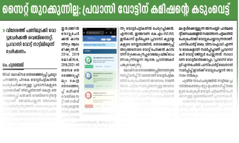 election website issue