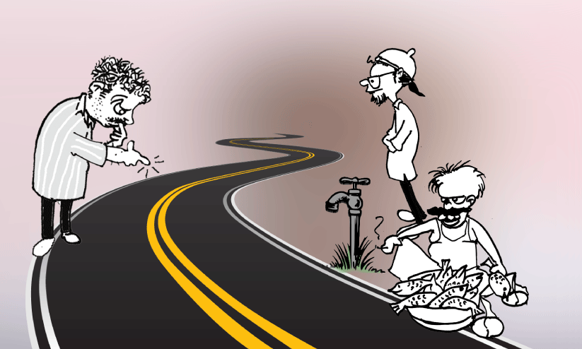 Road construction, Road construction,