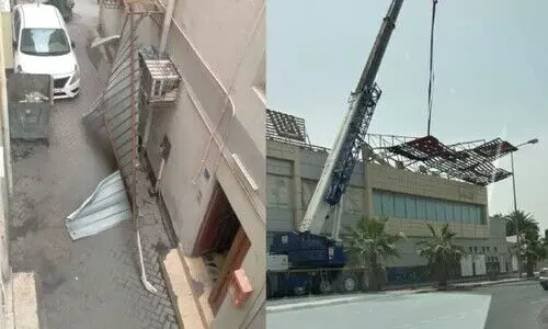 പൊ​ടി​ക്കാ​റ്റി​ൽ വ​ല​ഞ്ഞ്​ ജ​നം; മ​ര​ങ്ങ​ൾ ക​ട​പു​ഴ​കി