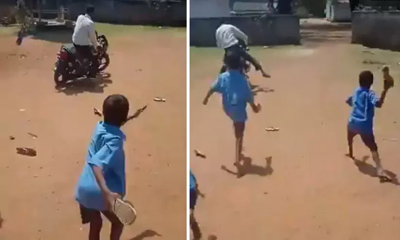 ദിവസവും മദ്യപിച്ചെത്തുന്ന അധ്യാപകനെ ചെരിപ്പുകൊണ്ടെറിഞ്ഞ് ഓടിച്ച് പ്രൈമറി ക്ലാസ് വിദ്യാർഥികൾ