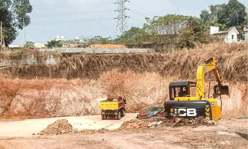 extracting sand illegally