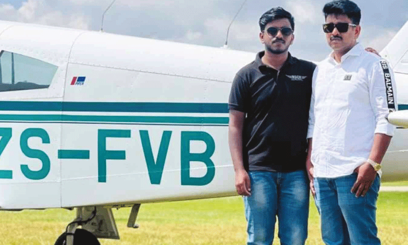 ചിറക് നല്‍കിയ പിതാവിനൊപ്പം സ്വയം പറത്തിയ വിമാനത്തില്‍ ഷബാബിന്റെ സ്വപ്‌നയാത്ര
