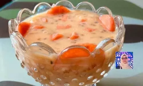 Carrot Custard Pudding, കാ​ര​റ്റ് ക​സ്റ്റാ​ഡ് പു​ഡ്ഡി​ങ്