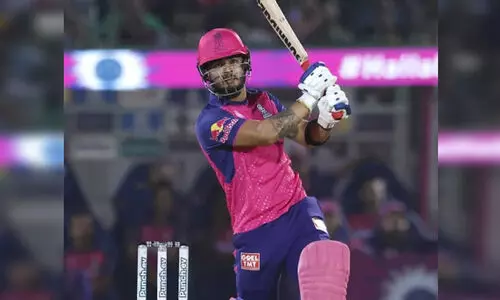 നിരാശപ്പെടുത്തി സഞ്ജു, തകർത്തടിച്ച് പരാഗ്; രാജസ്ഥാനെതിരെ ഡൽഹിക്ക് 186 റൺസ് വിജയലക്ഷ്യം