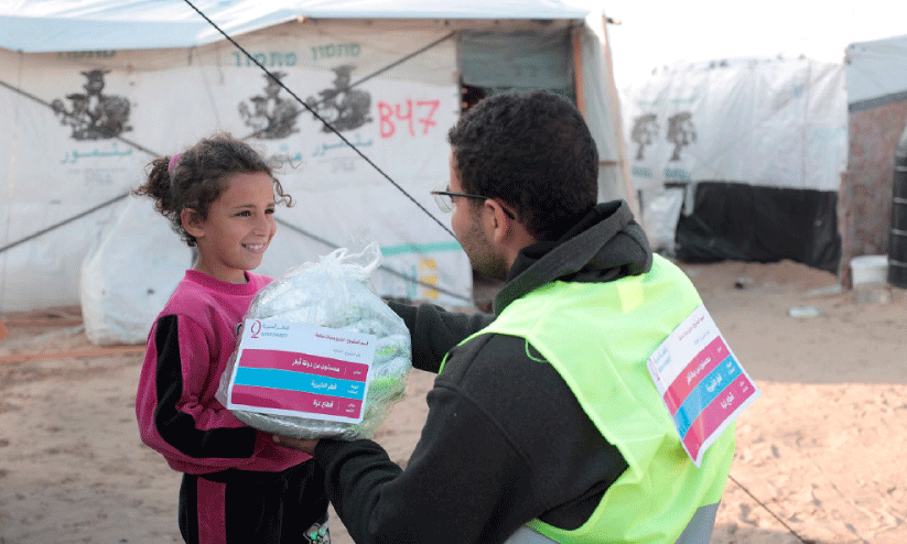 qatar charity supplies food in gaza