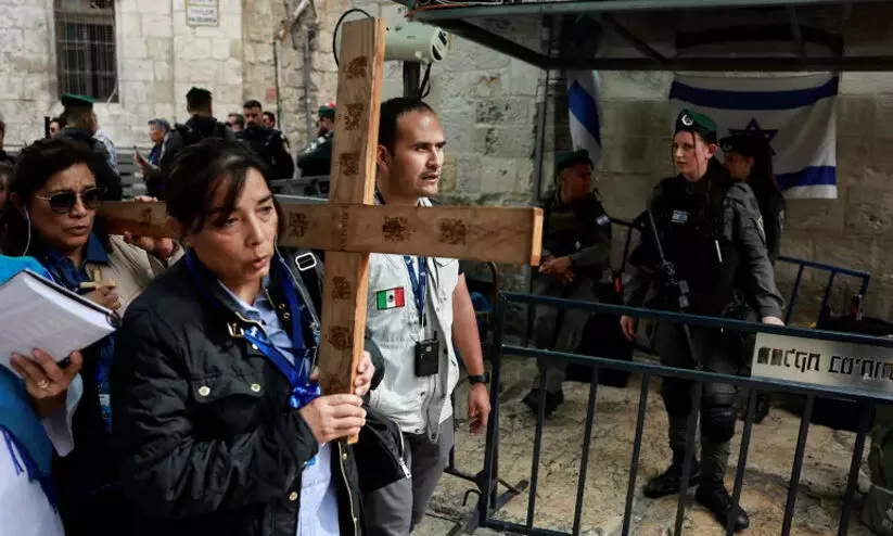 ജറൂസലമിൽ ഈസ്റ്റർ ആഘോഷത്തിന് ഫലസ്തീനി ക്രിസ്ത്യാനികൾക്ക് വിലക്കുമായി ഇസ്രായേൽ