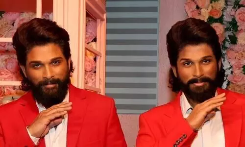Allu Arjuns Fam-Jam In Dubai As He Unveils His Wax Statue At Madame Tussauds