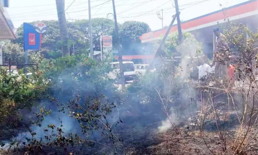 fire break down near petrol pumb