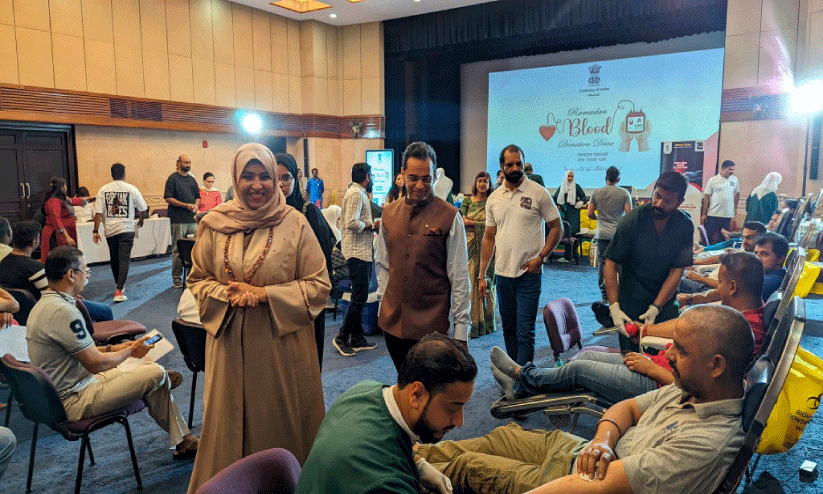 മസ്കത്ത് ഇന്ത്യൻ എംബസി രക്തദാന ക്യാമ്പിന് തുടക്കം മസ്കത്ത് ഇന്ത്യൻ എംബസി രക്തദാന ക്യാമ്പിന് തുടക്കം