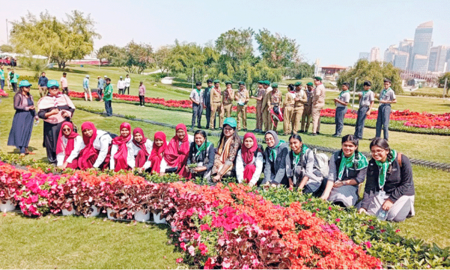 students at doha expo