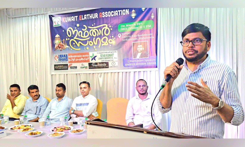 Sakkeer Hussain speaking at Iftar meet conducted by Elathur association Sakkeer Hussain speaking at Iftar meet conducted by Elathur association