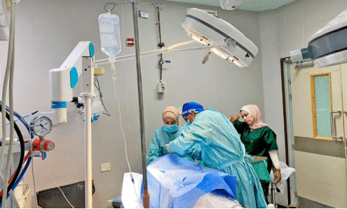 medical team from Kuwait doing surgery In Gaza