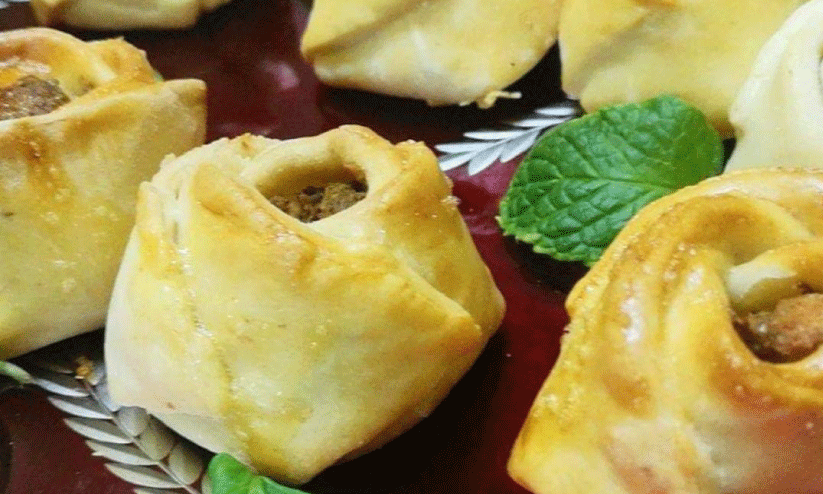 Beef Rose Puff, ബീഫ് റോസ് പഫ് Beef Rose Puff, ബീഫ് റോസ് പഫ്