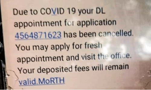 driving test date cancelleed