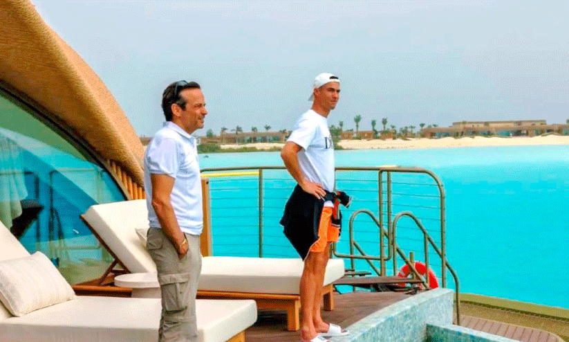 Cristiano Ronaldo and co players visiting Red sea tourism center