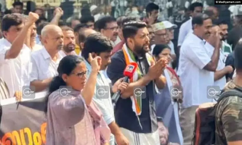 shafi parambil-udf peace rally