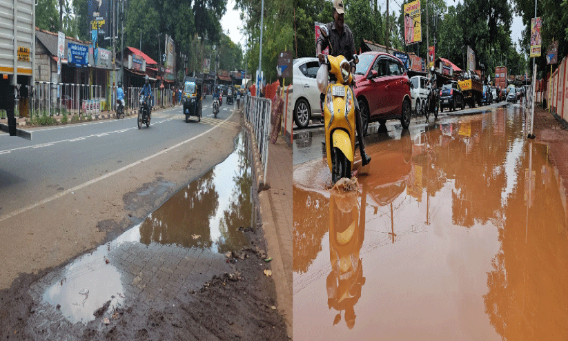 കള്വര്ട്ടിനുള്ളില് സ്വകാര്യ മൊബൈല് കമ്പനികളുടെ കേബിൾ പൈപ്പുകൾ കള്വര്ട്ടിനുള്ളില് സ്വകാര്യ മൊബൈല് കമ്പനികളുടെ കേബിൾ പൈപ്പുകൾ