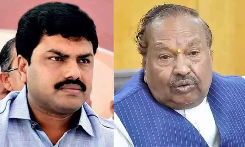 നരേന്ദ്ര മോദി ത​െൻറ തന്തയുടെ സ്വത്തല്ലെന്ന്  ബി.ജെ.പി എം.പിയോട് കെ.എസ്. ഈശ്വരപ്പ