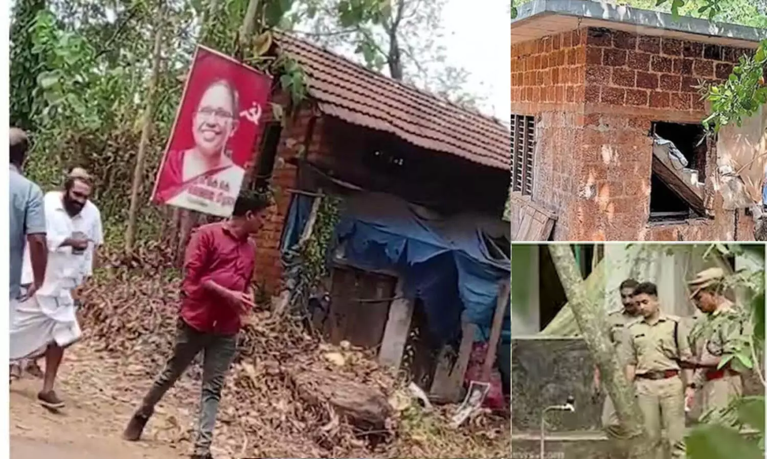 പാനൂര്‍ സ്ഫോടനം: സി.പി.എം നേതാക്കള്‍ കൊല്ലപ്പെട്ട ഷെറിന്‍റെ വീട് സന്ദര്‍ശിച്ചു