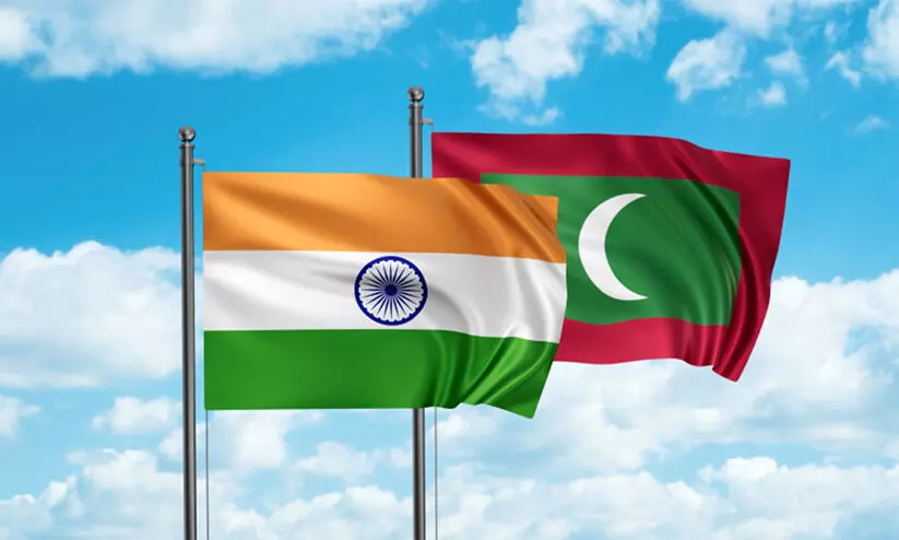 India -Maldives  flag