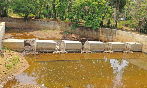 Bund constructed below aralakkal