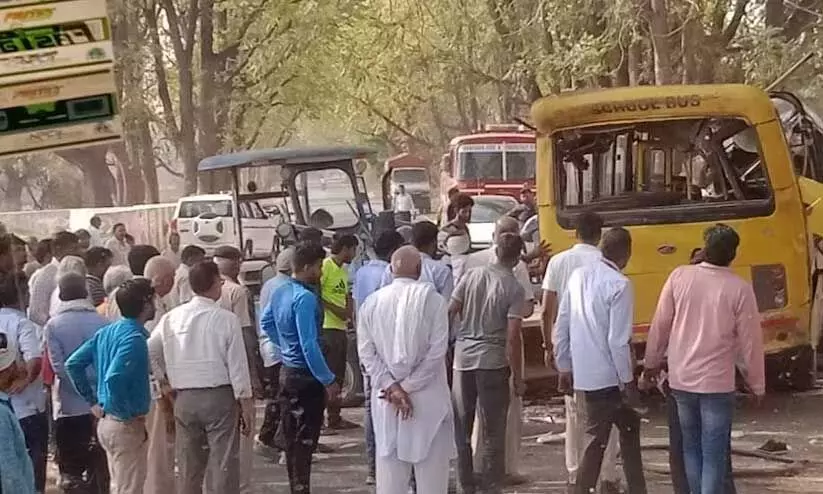 ഹരിയാനയിൽ സ്കൂൾ ബസ് മറിഞ്ഞ് ആറു വിദ്യാർഥികൾ മരിച്ചു ഹരിയാനയിൽ സ്കൂൾ ബസ് മറിഞ്ഞ് ആറു വിദ്യാർഥികൾ മരിച്ചു