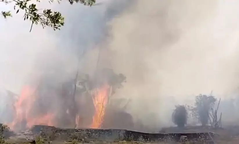 മുത്തങ്ങ വനമേഖലയിൽ കാട്ടുതീ മുത്തങ്ങ വനമേഖലയിൽ കാട്ടുതീ