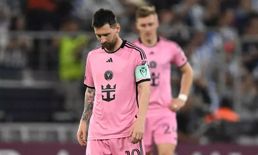 മെസ്സി ഇറങ്ങിയിട്ടും രക്ഷയില്ല; കനത്ത തോൽവിയോടെ കോൺകാകാഫ് ചാമ്പ്യൻസ് കപ്പിൽനിന്ന് ഇന്റർ മയാമി പുറത്ത് മെസ്സി ഇറങ്ങിയിട്ടും രക്ഷയില്ല; കനത്ത തോൽവിയോടെ കോൺകാകാഫ് ചാമ്പ്യൻസ് കപ്പിൽനിന്ന് ഇന്റർ മയാമി പുറത്ത്