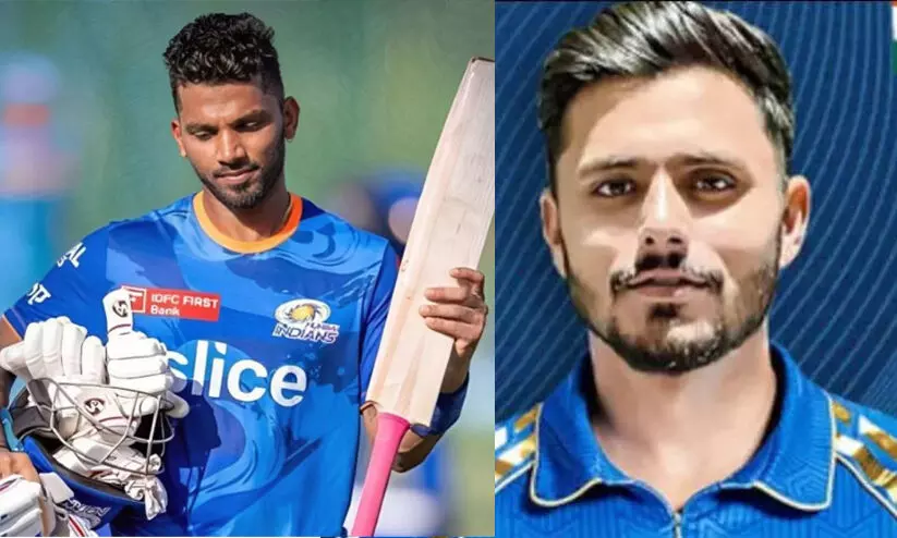 മലയാളി താരം വിഷ്ണു വിനോദ് മുംബൈ ഇന്ത്യൻസിൽനിന്ന് പുറത്ത്; ഹാർവിക് ദേശായ് പകരക്കാരൻ മലയാളി താരം വിഷ്ണു വിനോദ് മുംബൈ ഇന്ത്യൻസിൽനിന്ന് പുറത്ത്; ഹാർവിക് ദേശായ് പകരക്കാരൻ