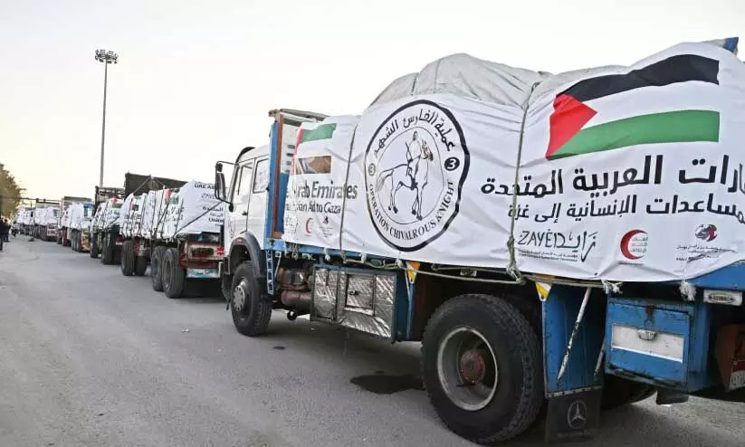 ഗസ്സയിലേക്ക് 1.5 കോടി ഡോളർ അനുവദിച്ച് യു.എ.ഇ ഗസ്സയിലേക്ക് 1.5 കോടി ഡോളർ അനുവദിച്ച് യു.എ.ഇ