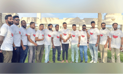 Wearing t-shirt printed with Palestine solidarity