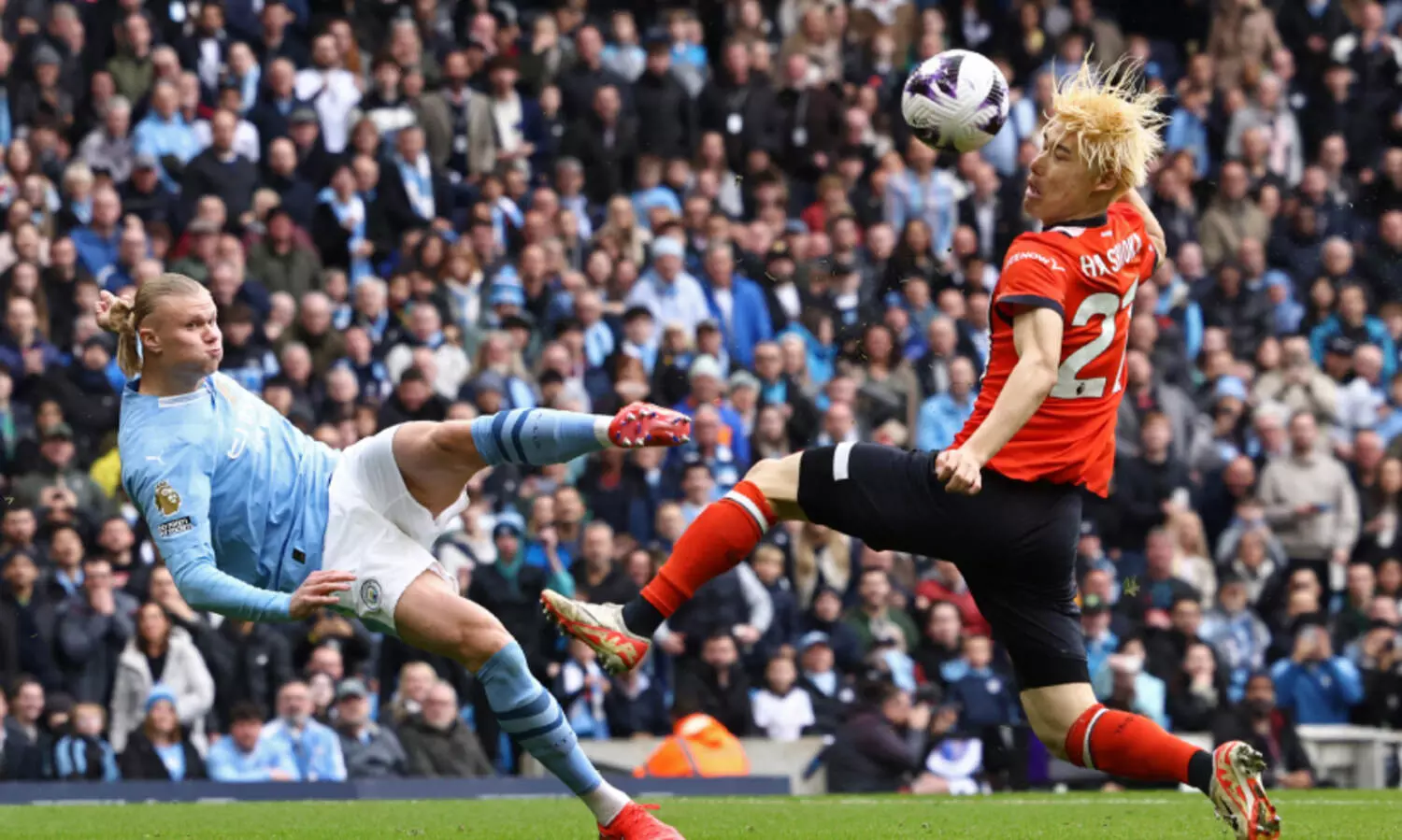 ലൂട്ടണെ ഗോൾ മഴയിൽ മുക്കി മാഞ്ചസ്റ്റർ സിറ്റി; പോയന്‍റ് പട്ടികയിൽ ഒന്നാമത്