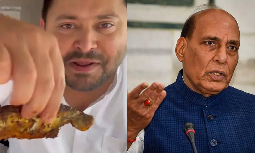 ‘ആനയെയോ കുതിര​യെയോ എന്തിനെയെങ്കിലും തിന്നോ, എന്തിനാണീ ഷോ’; ​മോദിക്ക് പിന്നാലെ ഭക്ഷണ വിവാദം ഏറ്റെടുത്ത് രാജ്നാഥ് സിങ്