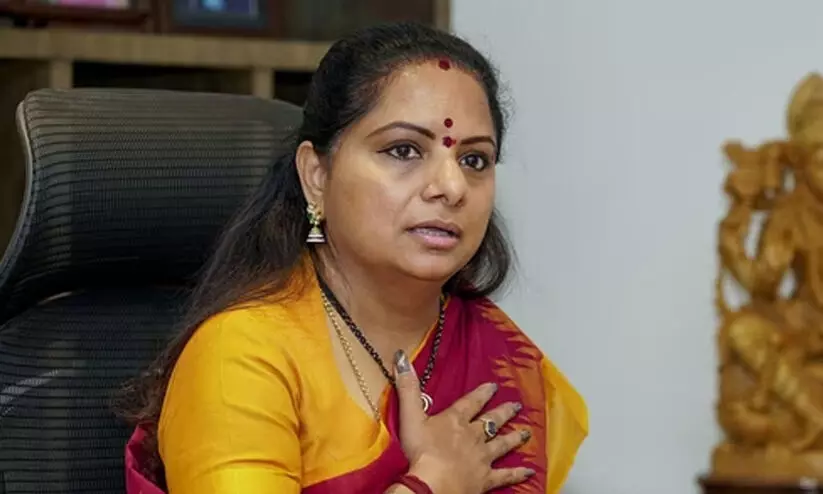 ഡൽഹി മദ്യനയ അഴിമതിക്കേസ്: കെ. കവിതയെ ഏപ്രിൽ 23 വരെ ജുഡീഷ്യൽ കസ്റ്റഡിയിൽ വിട്ടു ഡൽഹി മദ്യനയ അഴിമതിക്കേസ്: കെ. കവിതയെ ഏപ്രിൽ 23 വരെ ജുഡീഷ്യൽ കസ്റ്റഡിയിൽ വിട്ടു