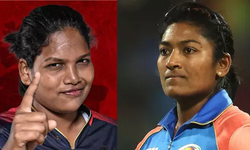 സ​ജ​ന​യും ആ​ശ​യും ഇ​ന്ത്യ​ൻ വ​നി​ത ക്രി​ക്ക​റ്റ് ടീ​മി​ൽ