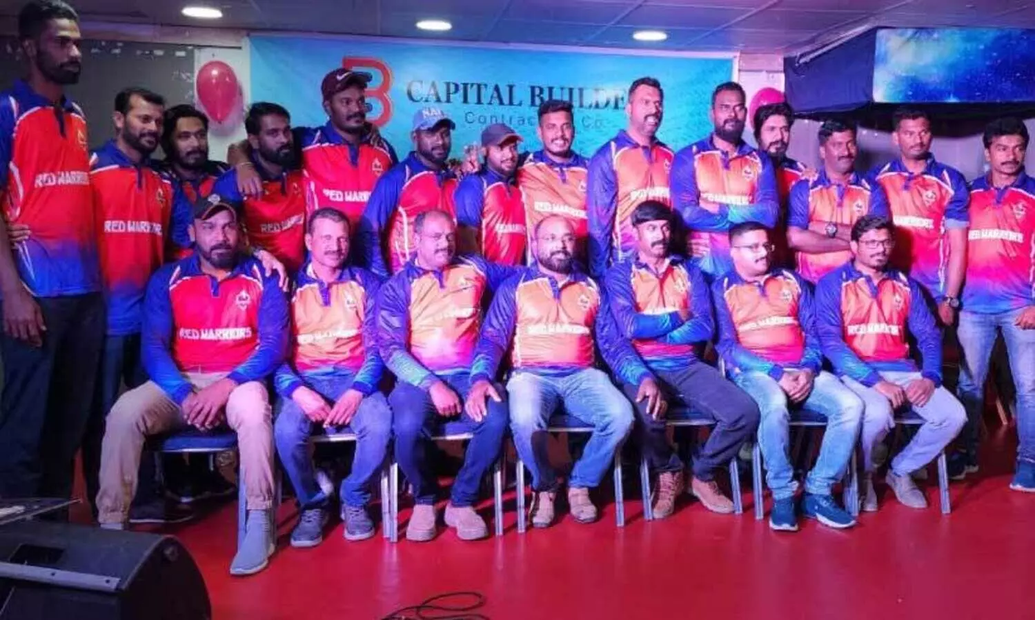 red warriers team with jersey