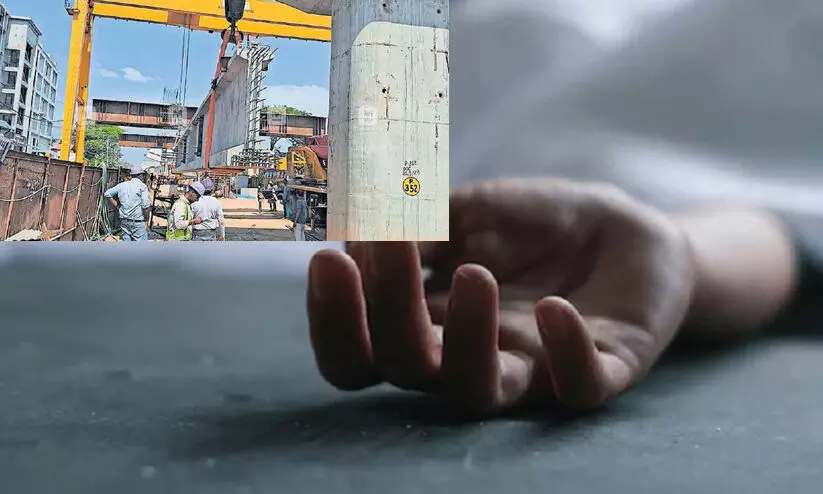 തുറവൂരിൽ ഉയരപ്പാത നിർമാണത്തിനിടെ തൂണിനു മുകളിൽ നിന്നു വീണ് തൊഴിലാളി മരിച്ചു തുറവൂരിൽ ഉയരപ്പാത നിർമാണത്തിനിടെ തൂണിനു മുകളിൽ നിന്നു വീണ് തൊഴിലാളി മരിച്ചു