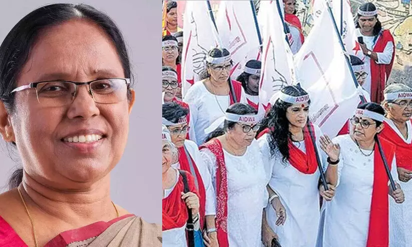 കെ.കെ ശൈലജക്കെതിരായ സൈബർ ആക്രമണത്തെ വടകരയിലെ ജനങ്ങൾ ബാലറ്റ് പെട്ടിയിലൂടെ നേരിടുമെന്ന് മഹിളാ അസോസിയേഷൻ കെ.കെ ശൈലജക്കെതിരായ സൈബർ ആക്രമണത്തെ വടകരയിലെ ജനങ്ങൾ ബാലറ്റ് പെട്ടിയിലൂടെ നേരിടുമെന്ന് മഹിളാ അസോസിയേഷൻ