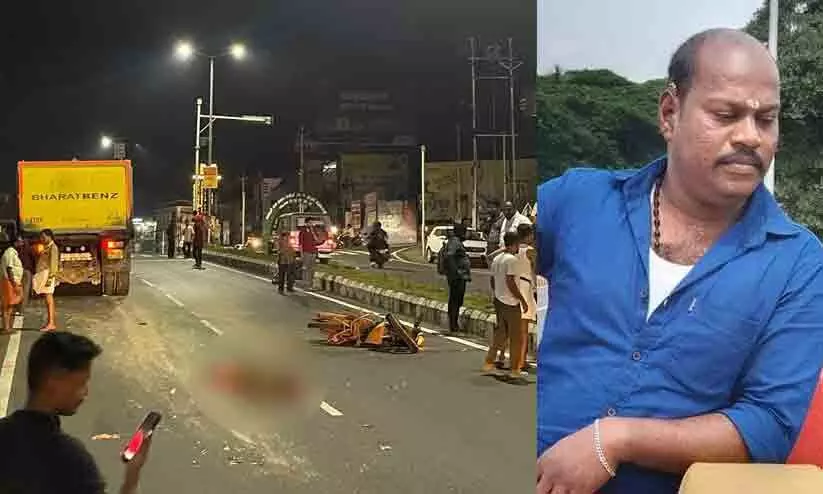 ബൈക്കിന് പിന്നിൽ ടിപ്പറിടിച്ച് ബൈക്ക് യാത്രികന് ദാരുണാന്ത്യം ബൈക്കിന് പിന്നിൽ ടിപ്പറിടിച്ച് ബൈക്ക് യാത്രികന് ദാരുണാന്ത്യം