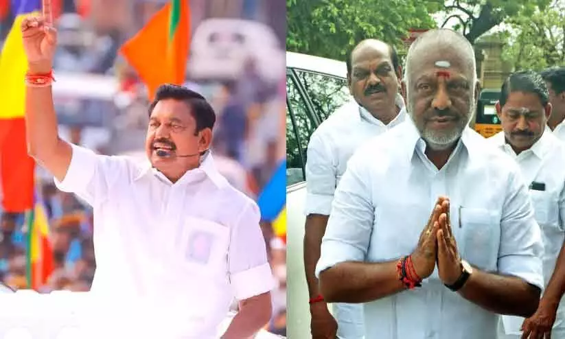 തമിഴ്​നാട്​ മുൻ മുഖ്യമന്ത്രി എടപ്പാടി കെ. പളനിസാമി, പന്നീർസെൽവം