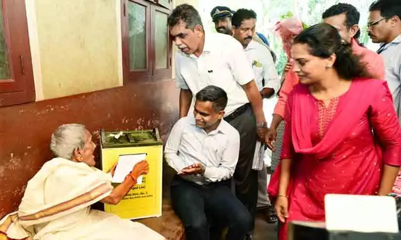 The oldest 111-year-old woman in Kasaragod district voted at home