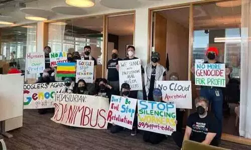 ഗസ്സ കൂട്ടക്കുരുതിയെ സഹായിക്കുന്നതി​നെതിരെ ഗൂഗ്ൾ ഓഫിസുകളിൽ വൻ സമരം; ജീവനക്കാ​രെ കൂട്ടത്തോടെ പിരിച്ചുവിട്ടു