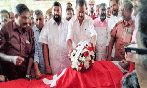 കെ.പി. ചന്ദ്രശേഖരക്കുറുപ്പിന് കണ്ണീരോടെ യാത്രാമൊഴി