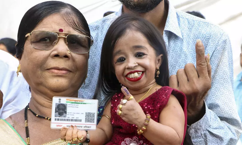 Jyoti Amge cast her vote