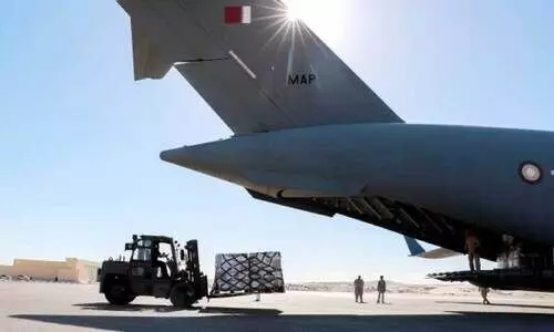 ഗ​സ്സ​യി​ലേ​ക്ക് സ​ഹാ​യ​വു​മാ​യി വീ​ണ്ടും വി​മാ​നം