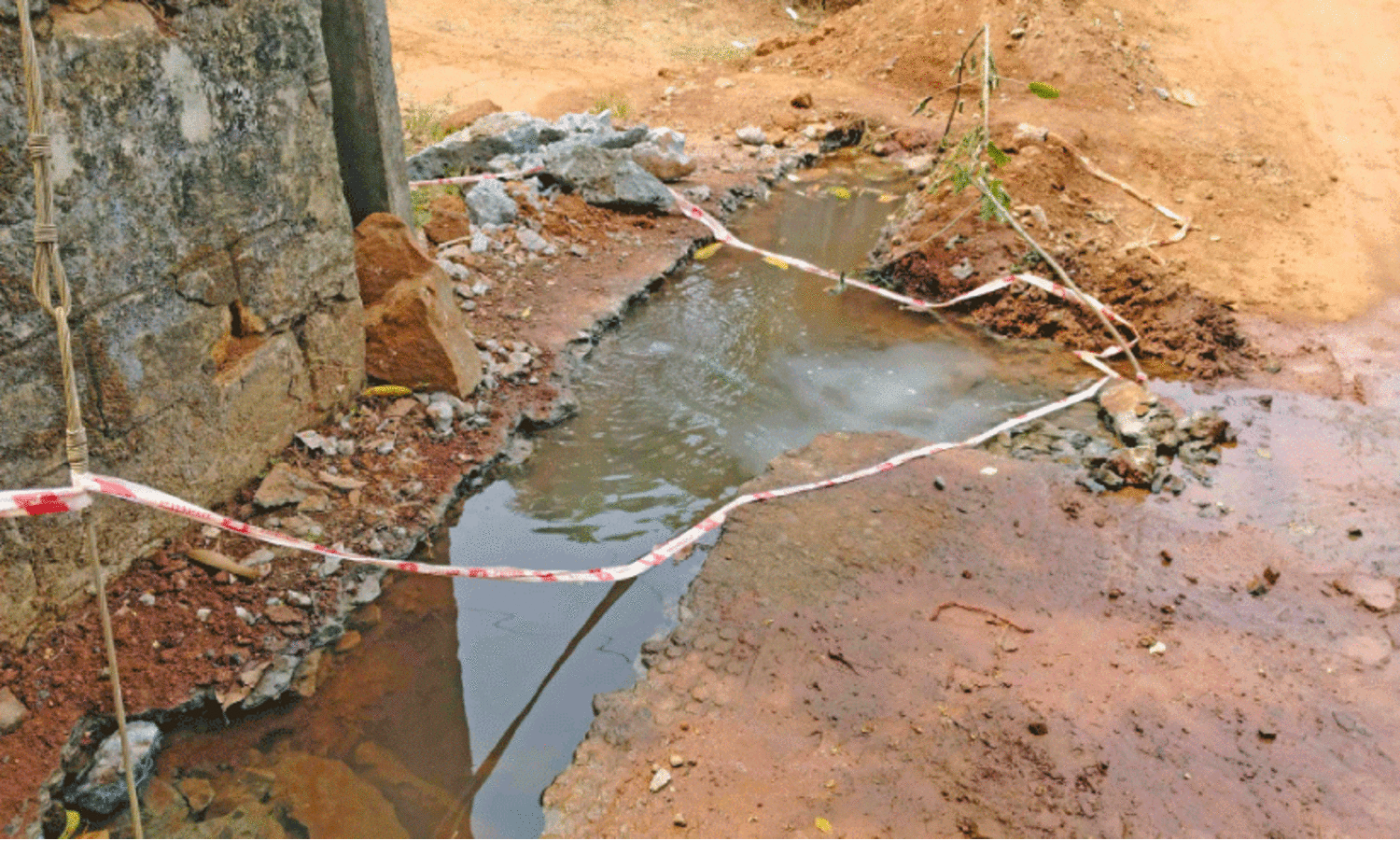 drinking water pipe broken