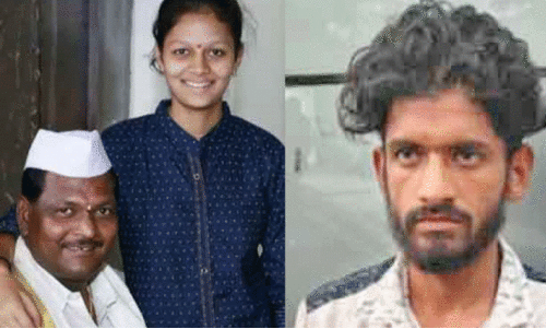 നേഹ പിതാവ് നിരഞ്ജൻ ഹിരേമതിനൊപ്പം, പ്രതി ഫയാസ്